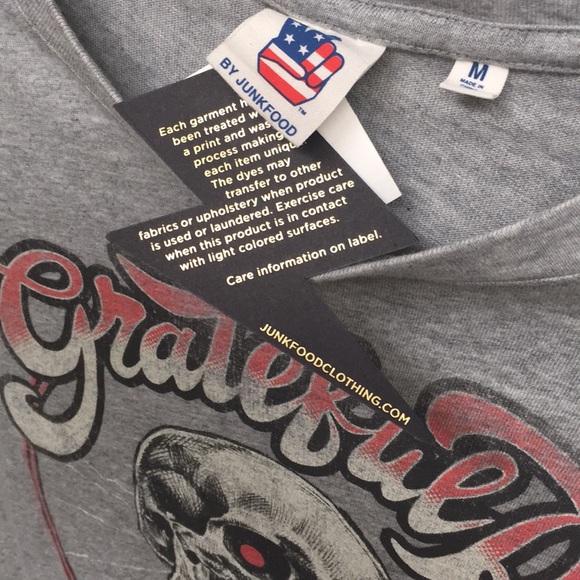 Grateful Dead Skeleton Men’s Junk Food Tee shirt - Picture 3 of 5